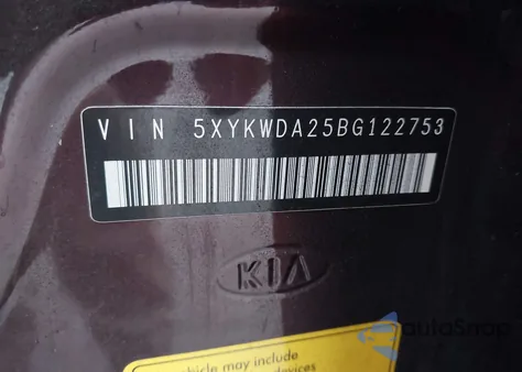 2011 Kia Sorento Sx V6 from USA, damaged, VIN 5XYKWDA25BG122753